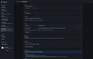 Automation creation screen (Dark mode)