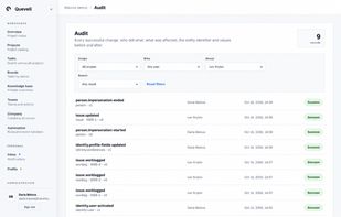 Audit log (Light mode)