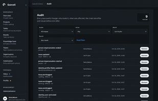 Audit log (Dark mode)