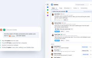 Claude and ChatGPT integrations through MCP, with drafts reviewed and sent by the user.