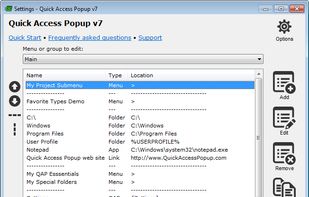 Quick Access Popup screenshot 2