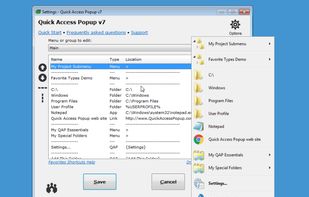 Quick Access Popup screenshot 1