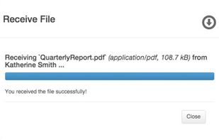We believe sharing a file with someone should not be hard. With Quickchat, you can share files directly with the person you are chatting with. All files are transfered over an encrypted browser-to-browser connection. This means all file transfers are secure, fast and private.