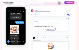 setting up response flow in user DM with beautiful and interactive cards