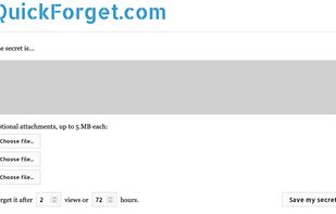 QuickForget screenshot 1