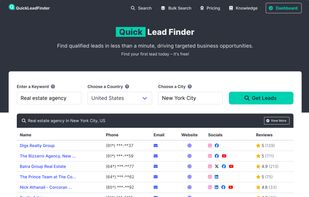 QuickLeadFinder screenshot 1