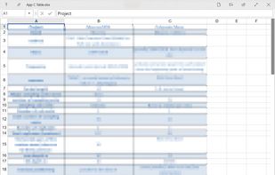 Preview of an excel .xlsx file using the office plugin at https://github.com/QL-Win/QuickLook.Plugin.OfficeViewer