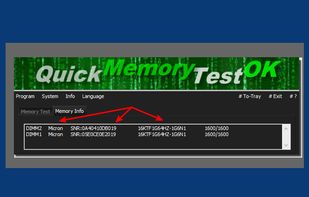 QuickMemoryTestOK screenshot 2