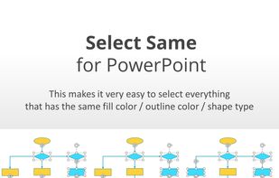 Select Same makes it easy to select all items with the same color or shape type