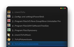 Customize the icons of your favorite paths.
Short Path is enabled here to minimize the menu.