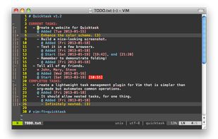 Quicktask (Vim plugin) screenshot 1