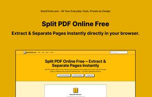 Split PDF tool