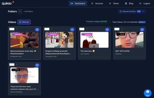 Drill in on detail of any saved video
