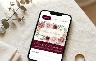 Guests RSVP on a branded form that auto-translates into their language