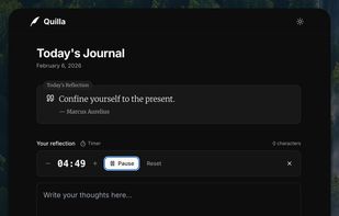 Add a timer with a gentle notification and write as you wish with no distractions.