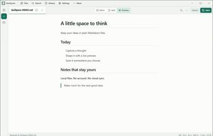 Quillpane v0.13.3 on Windows: local Markdown notes in a focused workspace.