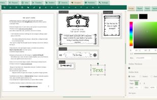 Professional book layout, built right in. Design beautiful pages that stay perfectly in sync with your manuscript — edit a paragraph, and the design updates itself. No more juggling separate apps.