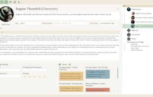 Your story's living world bible. Build rich profiles for every character, place, and idea — then watch the Atlas track every appearance across your entire manuscript, automatically.