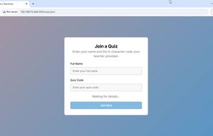 Student Join Screen
Students enter name and join code to participate.