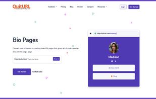 QuitURL offers the Best Bio Page Tool, allowing you to create stunning, customizable bio pages that showcase all your important links in one place. Perfect for creators, influencers, and businesses, QuitURL Bio Pages help you convert followers into customers by giving them a single, branded hub to access your content, products, and social profiles. With a clean design, easy setup...