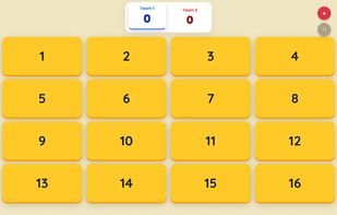Quiz Whizzy's Classic game mode where players choose a number to reveal the quiz question.