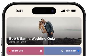 Break the ice at your wedding with a custom quiz, playable on any phone
