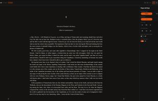 Desktop app: ebook reader with page settings