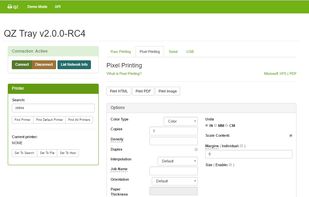 QZ Tray screenshot 1