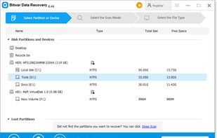 Step 1: Choose drive to scan