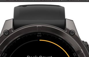 Native Garmin watch app mid-set on a Fenix 8