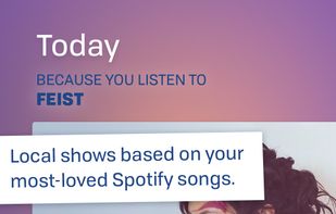 Local shows based on your most-loved Spotify songs