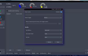 Creating an event in the Events tab