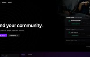 Radius - landing page