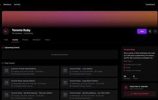 Radius Group page