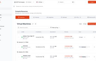 Application Virtual Machine Dashboard