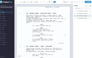 The editor with industry-standard pagination and color revisions.