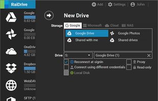RaiDrive Add New Drive