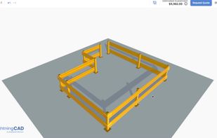 Another guardrail design shown in 3D