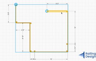 A 2D design being created using the simple click and drag controls