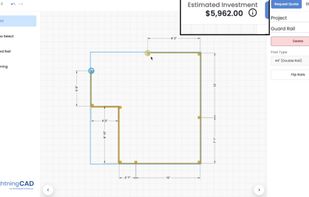 A 2D design being created while highlighting the price