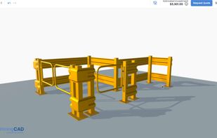 A simple guardrail design in 3D