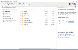 Recovered files in Raise Data Recovery