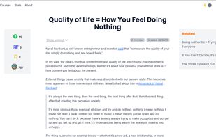 an idea/content page