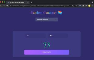 Random Generator - Browser Extension screenshot 1