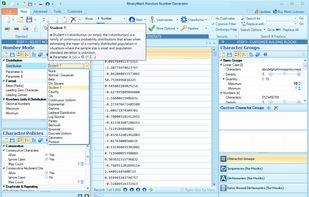 Supported probability distributions.