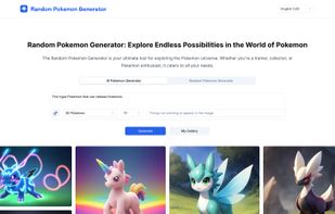 Random Pokemon Generator - AI Pokemon Generator