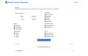 Random Pokemon Generator - Generate Random Pokemon