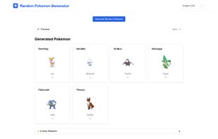 Random Pokemon Generator - Generated Pokemon