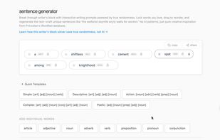 Random Sentence Generator screenshot 1