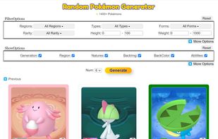 RandomPokemonGenerator screenshot 1